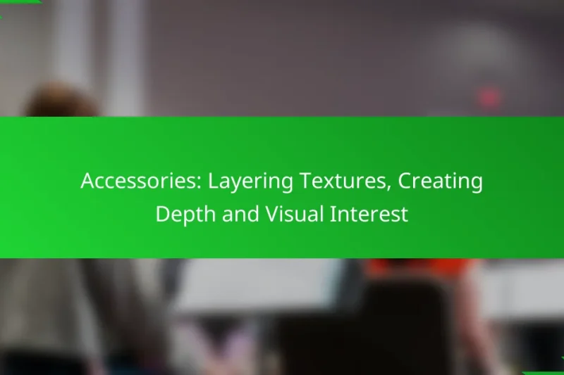 Accessories: Layering Textures, Creating Depth and Visual Interest