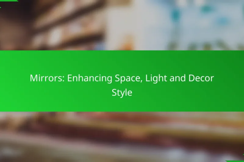 Mirrors: Enhancing Space, Light and Decor Style