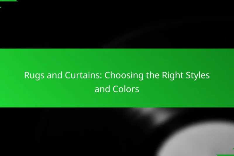 Rugs and Curtains: Choosing the Right Styles and Colors