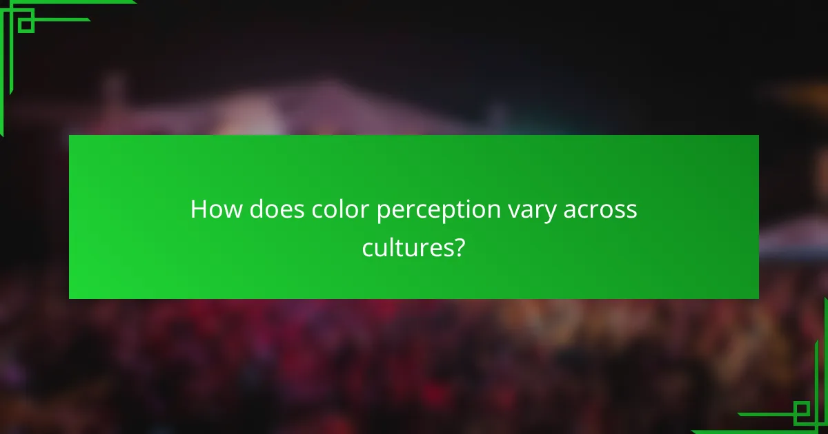 How does color perception vary across cultures?