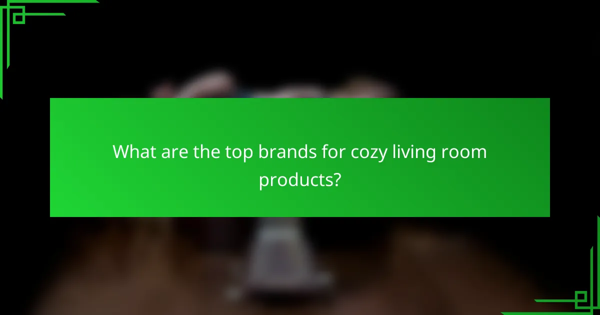 What are the top brands for cozy living room products?